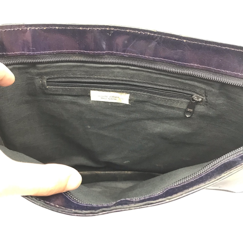 Vintage Handmade Leather Clutch - Picture 3 of 4